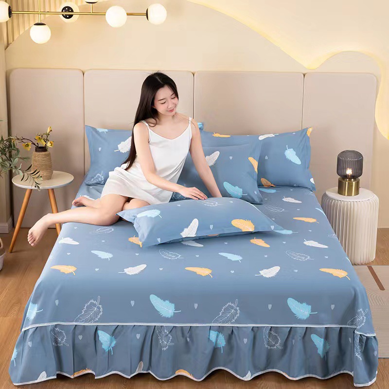 床裙纯棉夏季四季通用单件韩版床罩床单床笠单人双人防滑