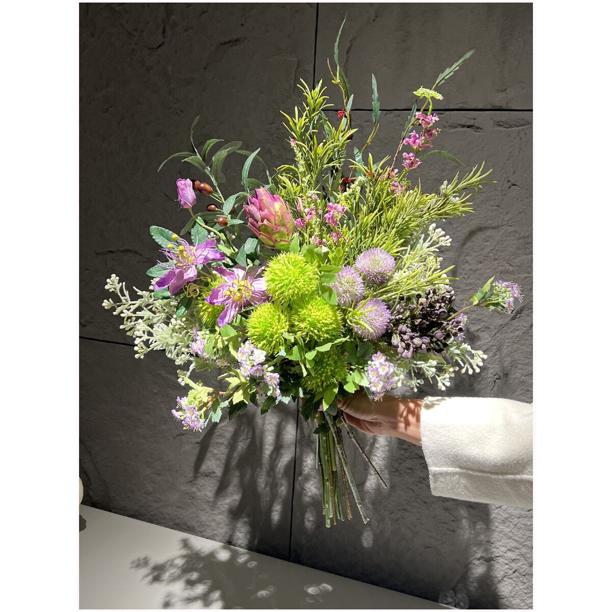 轻奢花束假花感自然风手捧花客厅干花装饰摆件餐桌花