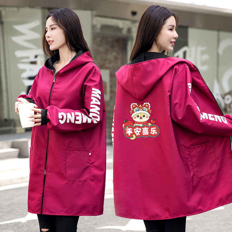 2025新款加绒外套蛇年防风大褂保暖围裙厨房家用罩衣女餐饮工作服