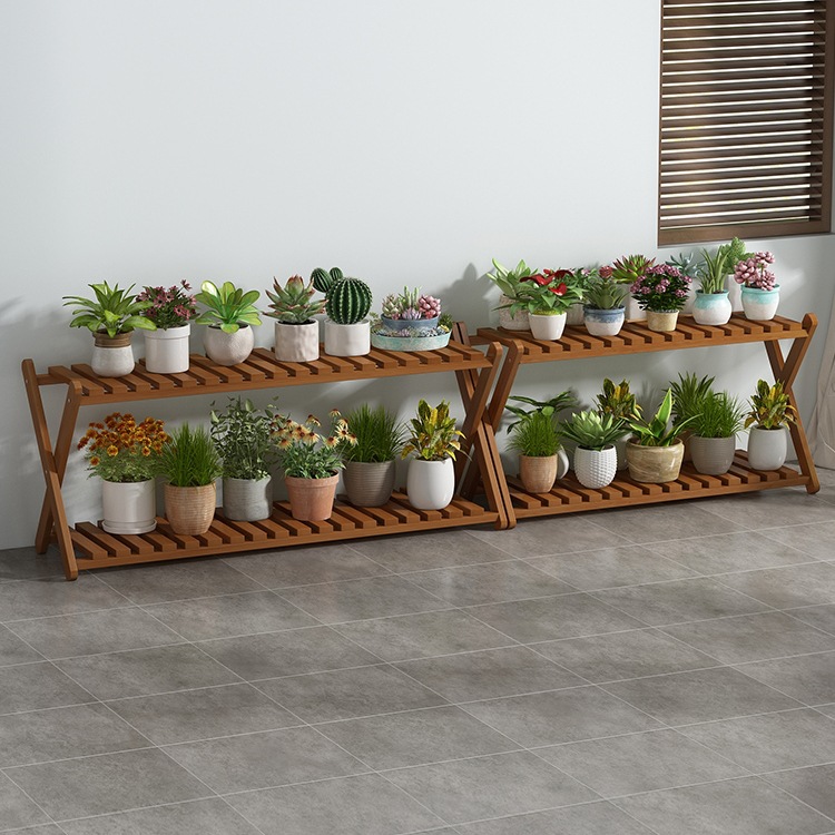 花架子多层室内客厅阳台装饰楠竹置物架多肉落地面家用花盆架实木