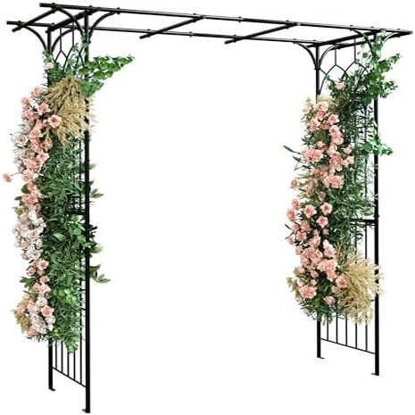 花园拱门 花园攀岩植物蔓藤架 室外草坪后院花插材质攀爬架户外