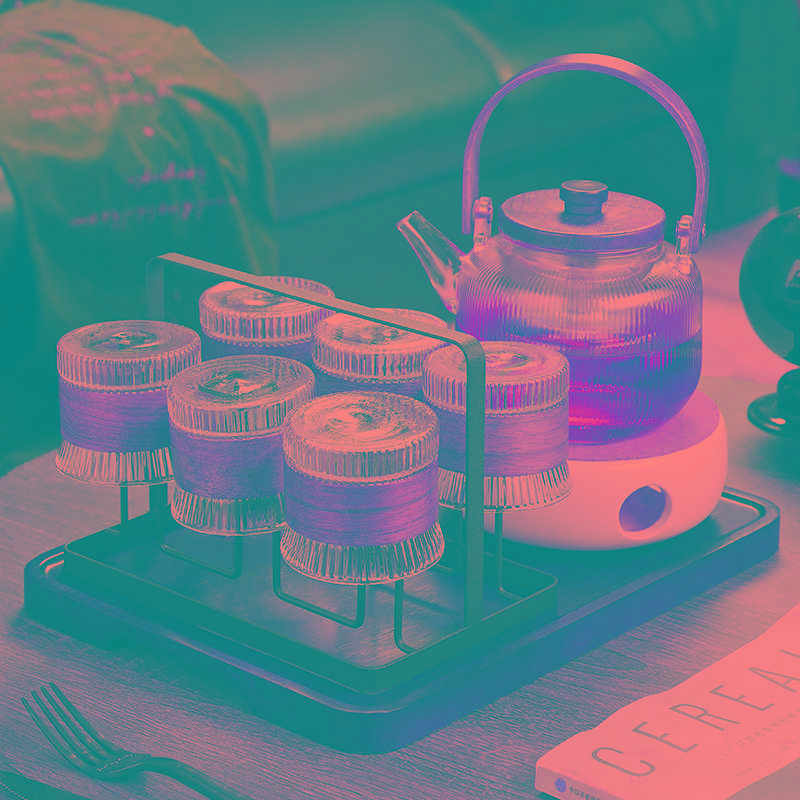 中式精致花茶壶茶杯套装煮水果茶下午茶具蜡烛加热养生壶泡煮茶器