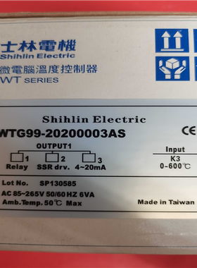 WTG99-20200049AS WTG99 WT909士林shihlin温控 WT909-20200049AS