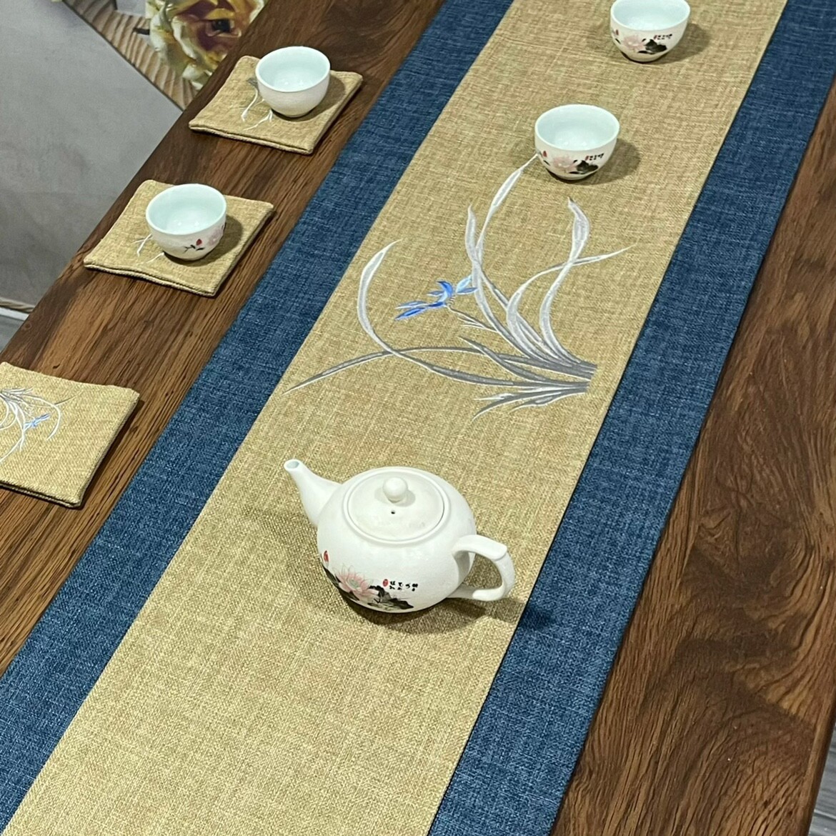 中式桌旗高档茶垫棉麻茶席茶台布艺长条桌布新款茶桌垫布茶旗布