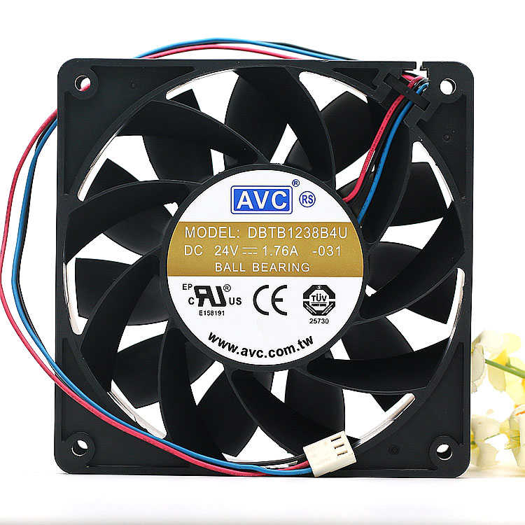 超大风量 全新AVC DBTB1238B4U 24V 1.76A 12CM 12038变频器风扇