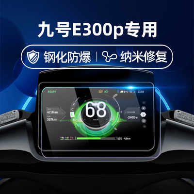 适用九号电动车E300PMK2钢化膜E300P/DZ110P二代仪表膜仪表屏幕膜9号玻璃膜贴膜改装