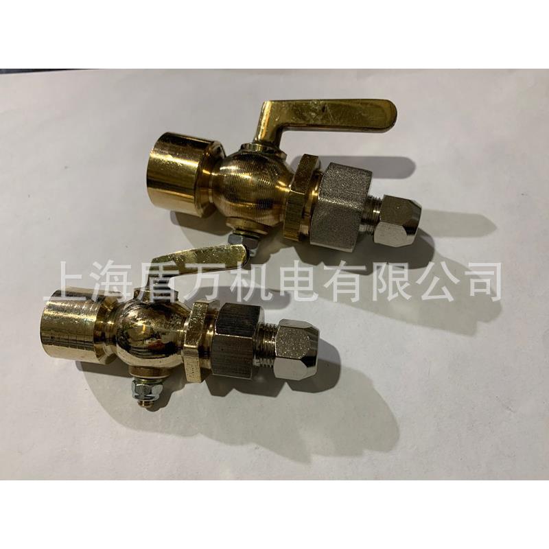 铜二通旋塞 船用考克阀卡套接头内2分3分4分M14 M20卡4*6*8*10*12