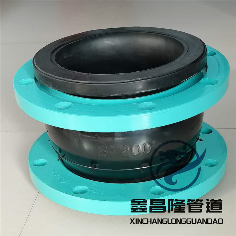 现货国标镀锌橡胶接头 法兰橡胶软连接 可曲挠橡胶接头三元乙丙