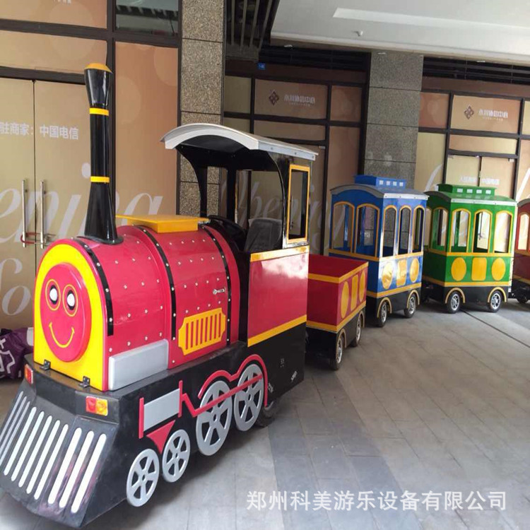 河南新乡商场儿童乐园电动无轨小火车农庄生态园蒸汽小火车商场户