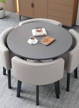 简约洽谈桌椅组合商用店铺接待桌椅会客谈判小圆桌办公室休闲桌子