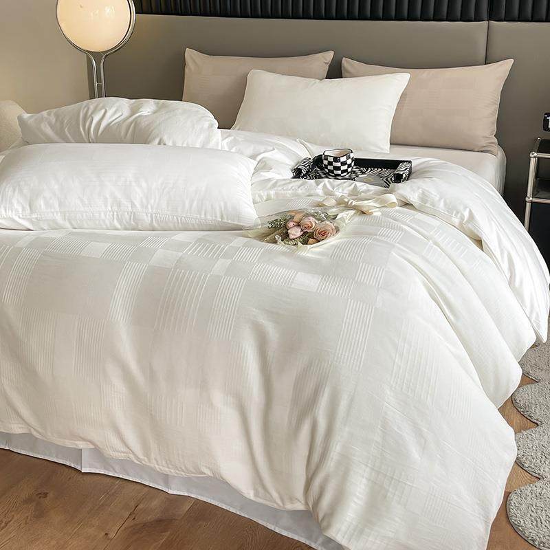 轻奢全棉原棉提花床上四件套全棉简约纯色被套床单三件套床笠床品,鲜花速递/花卉仿真/绿植园艺,割草机/草坪机,淘宝优惠券,粉丝福利购,淘宝优惠卷