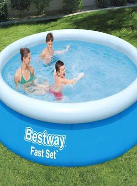 Bestway57273充气顶圈水池儿童加高戏水池可移动室外充气水池派对