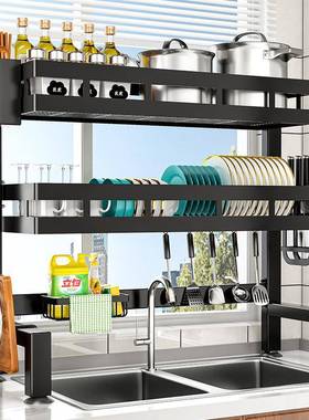 厨房水槽置物架台面碗盘收纳架多功能洗碗架水池上放碗碟架赵烛优