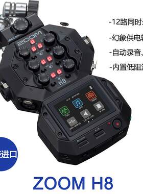 ZOOMH8专业影视麦克风音乐会视频采访内录麦12路同步收音拾音