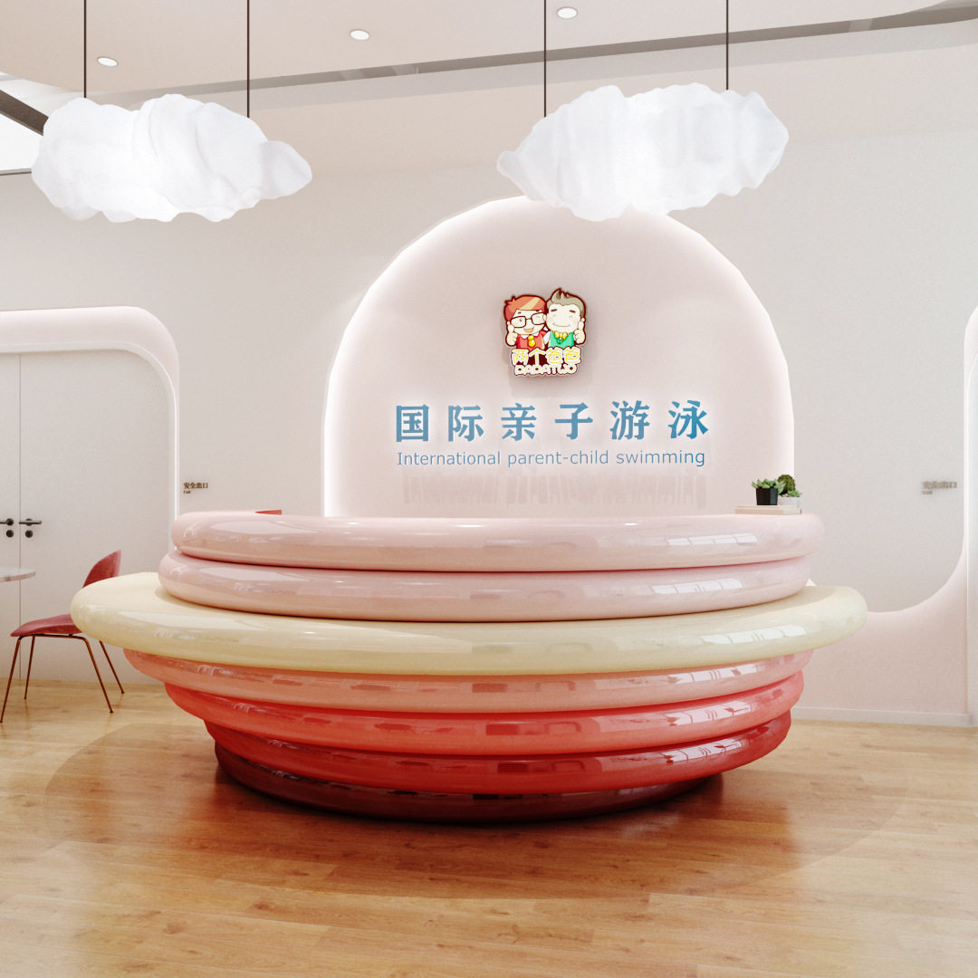 玻璃钢烤漆前台异形吧台公司接待台酒店简约办公收银台商务