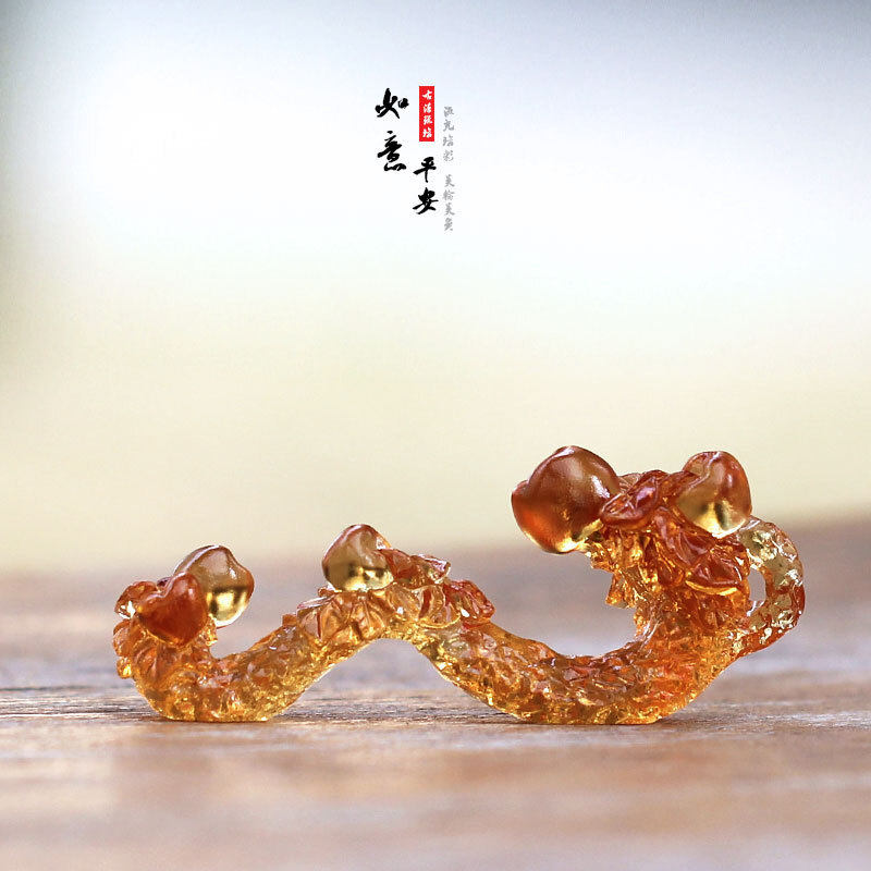 琉璃事事如意笔架摆件庭院茶室桌面装饰创意文创摆放朋友送礼