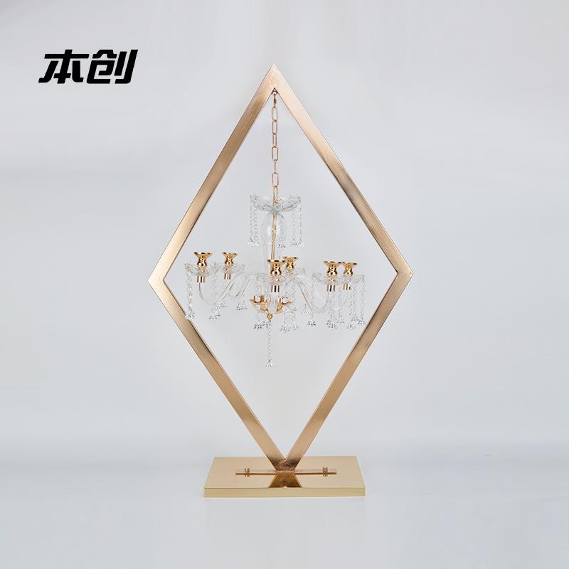 欧式水晶烛台婚礼布置金色摆件金色蜡烛架婚庆用品派对装饰蜡烛台