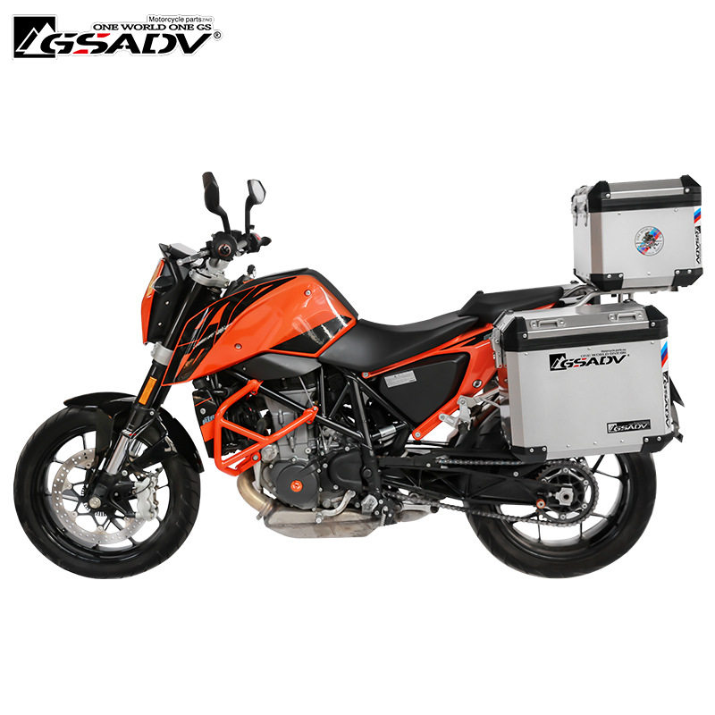 GSADV适用KTM690DUKE边箱铝合金三箱改装尾箱保护配件不锈钢护杠图片
