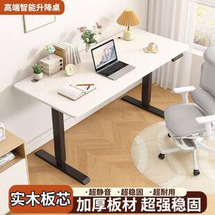 实学木书电动升降桌491智能电桌脑桌可升降桌学生工作台电竞办公