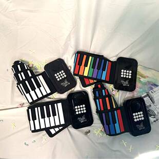 跨境折叠琴手卷琴49键钢幼儿园学乐桌面好物666-33便携外生出器