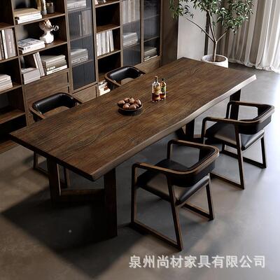 实木茶桌全套家用板茶台简约大客厅会客茶桌阳椅LGL喝台茶桌子