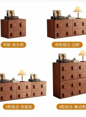 茶几床头柜电视柜柜34817斗柜家家具卡门边柜柜子落地实木客厅用