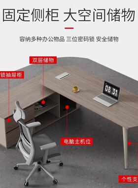 现代简主管经子理人办TYM-0031公桌奢轻老板桌单大班台办约公家具