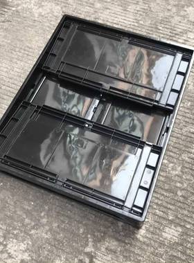 工折厂批可销防静电塑胶叠黑色塑料折叠箱堆叠黑箱色OXG防静电胶