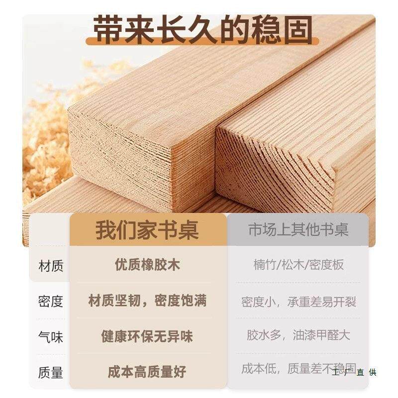 实木折桌儿童桌卧室家用脑桌985电简叠易办公子便携折叠桌橡胶木