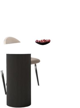 意式岩板简半圆985岛台餐桌奢现代约奶油风家轻用小户型纯黑色饭