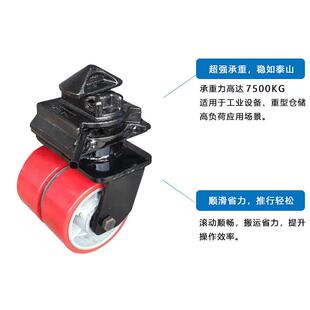 重型货柜3吨承重移动搬向921运工业轮万集装箱脚轮双轮轮重载