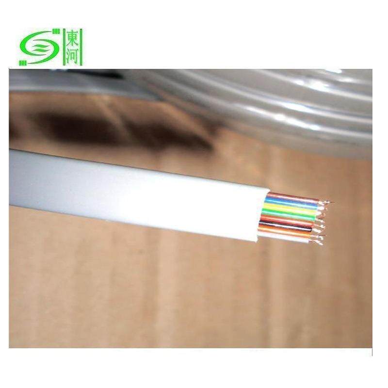 白色8芯扁线铜电话线水308频晶头裸信号传输深安防圳监控门铃音视
