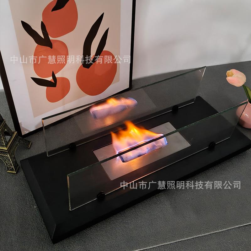 小壁火炉酒精壁炉桌面GH-056壁炉氛围室火炉内火盆炉户外火炉真炉