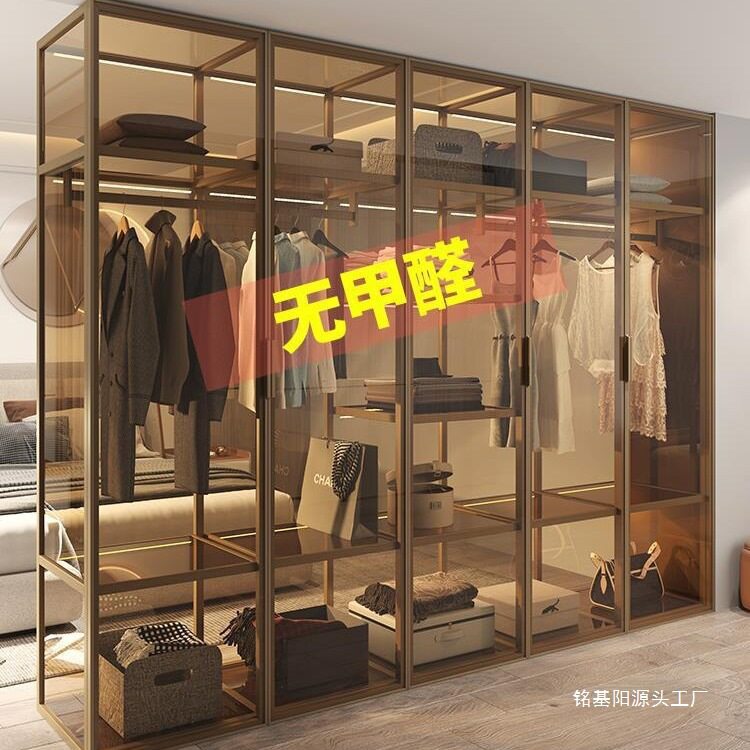 轻奢简约铝合金钢化玻璃推拉门