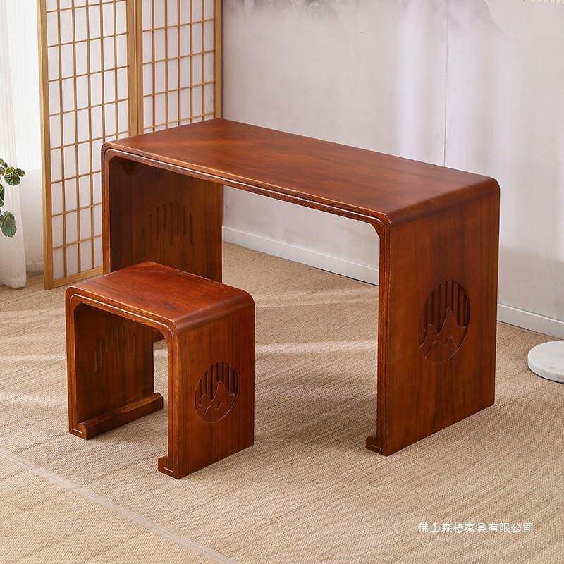 烧桐木古琴桌共法鸣古桌琴凳271实木琴桌琴凳国学仿古琴桌书桌古