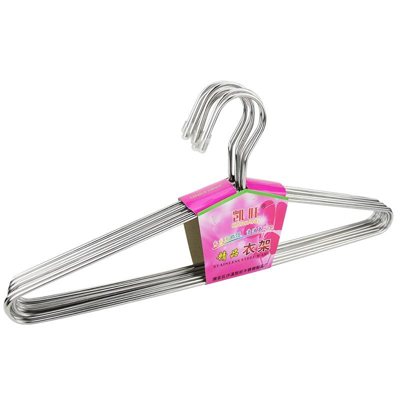 不锈钢衣架无凹槽实心加粗挂衣架凉晾衣撑撑子晒衣挂衣服挂钩阳台