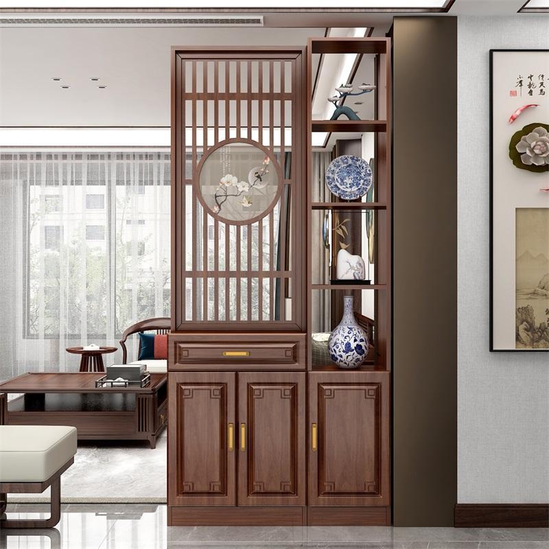 屏风隔断客厅2024新款玄关柜入户正对门高级感沙发边柜鞋柜复古柜