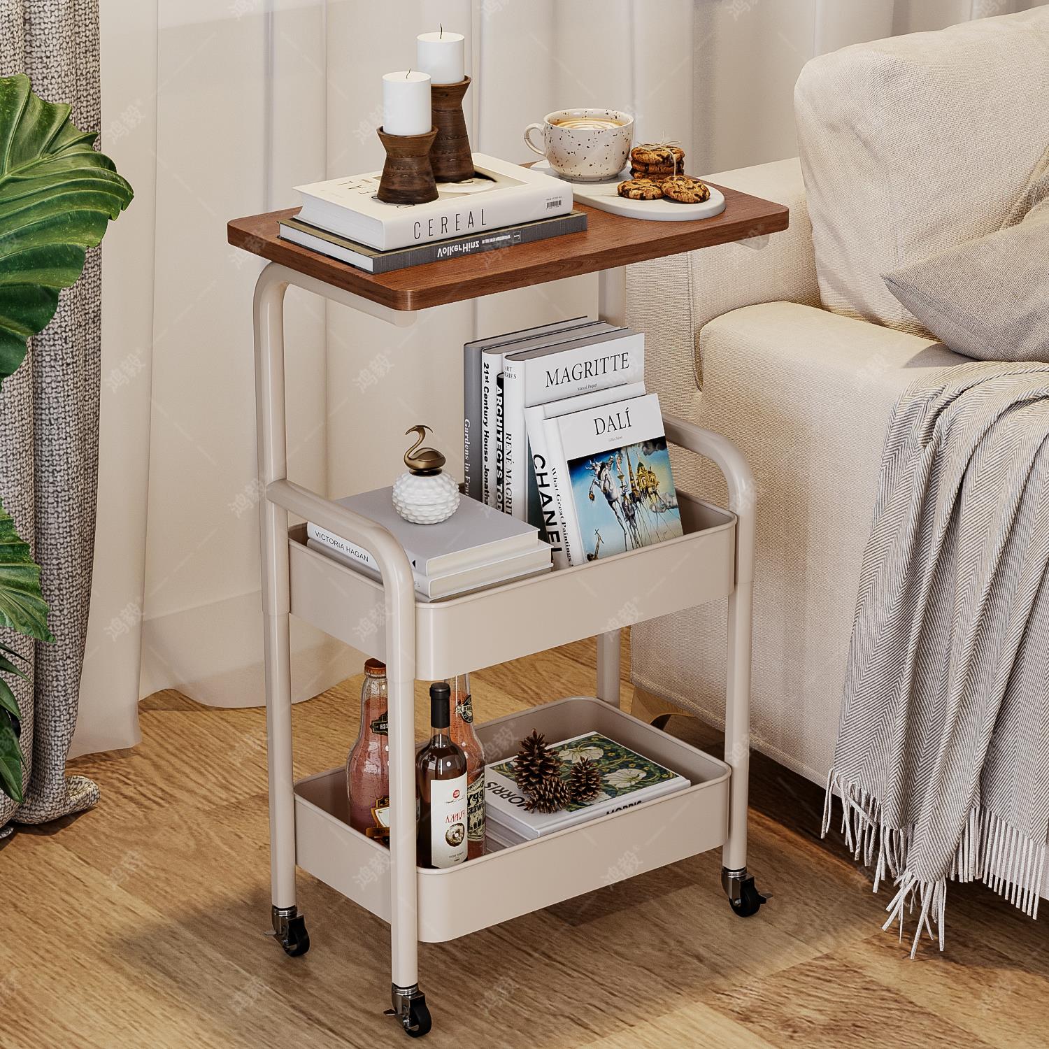 厨房客厅置物架小推车落地移动浴室化妆室卧室多层收纳零食置物架