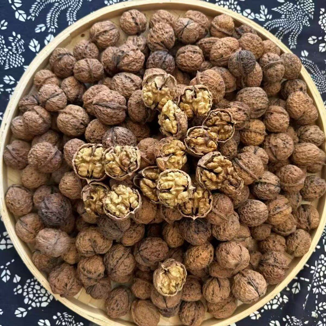 云南薄皮核桃中果农户自家种植太阳晒干丑核桃孕妇孩子零食坚果