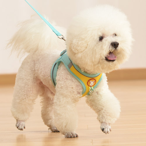 狗狗牵引绳防勒脖小型犬胸背带背心式防挣脱遛狗绳可调节狗链子