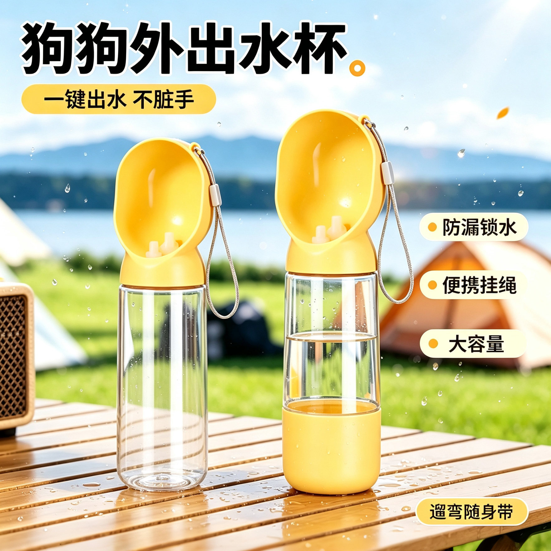 狗狗便携随行水壶户外饮水