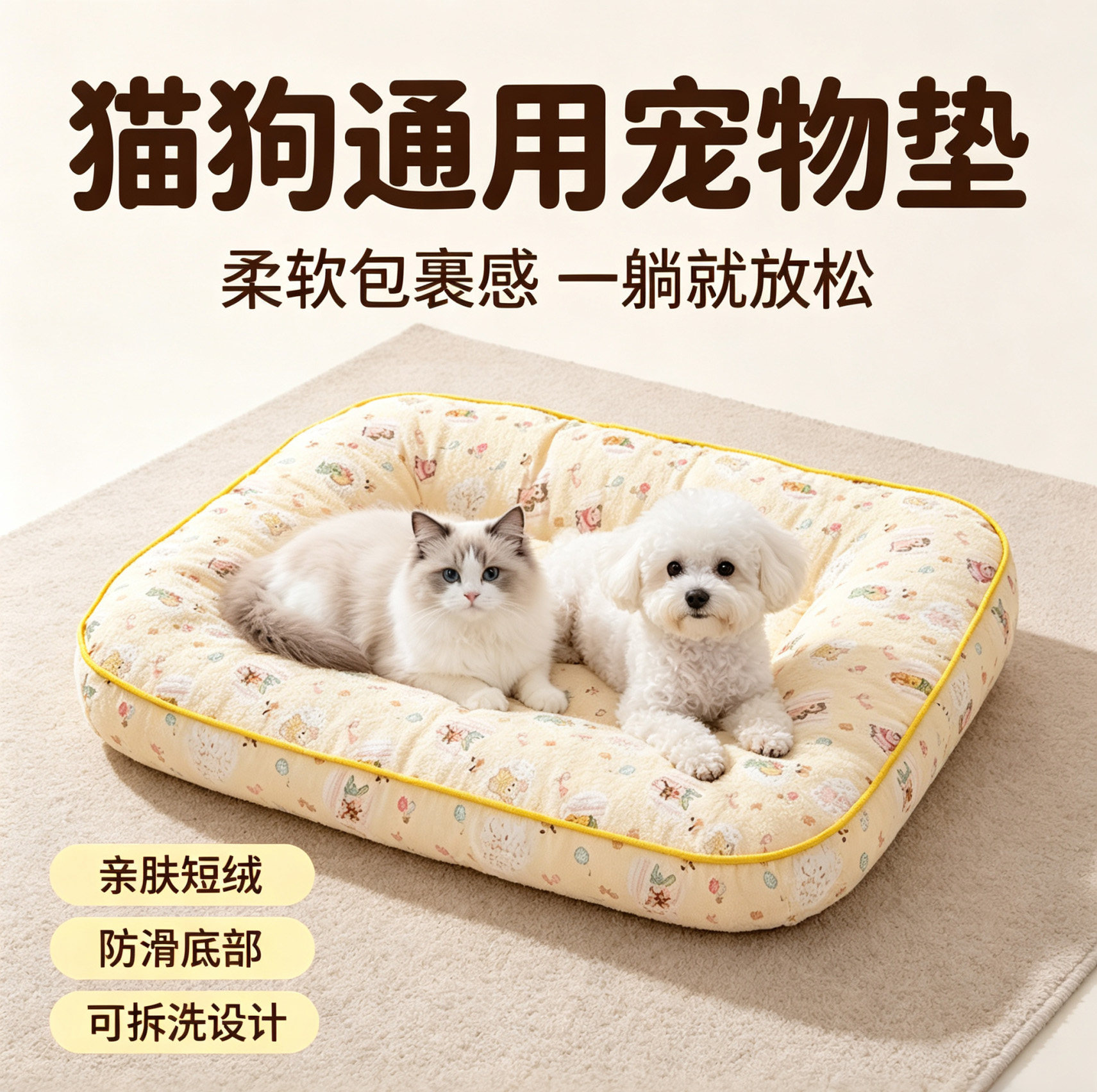 四季通用防潮猫狗宠物睡垫