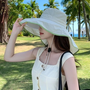 2026新款加大帽檐防晒护颈渔夫帽夏季户外遮阳速干防水百搭男女