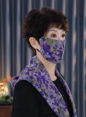 【新芳】【罗纹缎丝巾帽组合】春季新款丝巾帽时尚防晒百搭款休闲