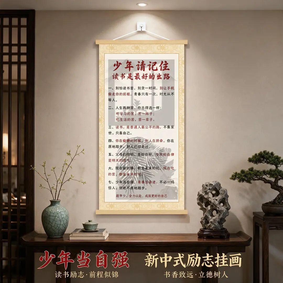 少年请记住家训挂画教育孩子励志