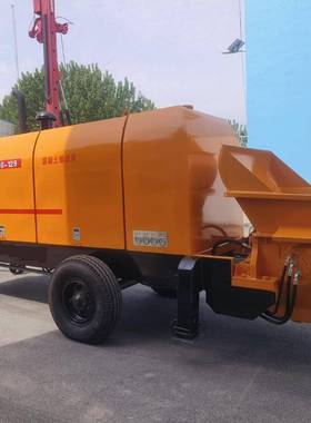 柴油动力混凝土泵HBTS80-16-129R柴油液压混凝土搅拌泵送地泵拖泵