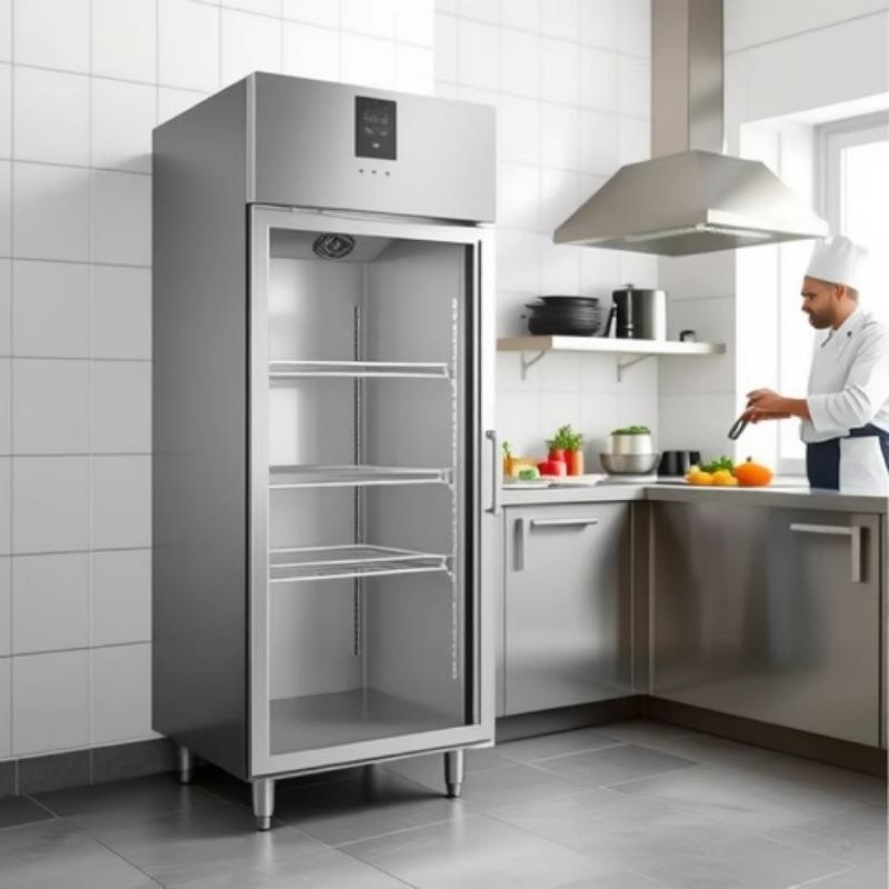 欧款玻璃单大门冷藏高身柜冰柜商用冷冻柜风冷无霜加厚不锈钢冰箱