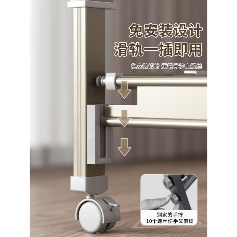 晾衣架落地折叠室内室外升降伸缩可移动阳台家用晒衣杆晒被子