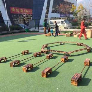 儿童感统训练平衡木触觉板幼儿园跨栏独木桥大型碳化体能积木走墩