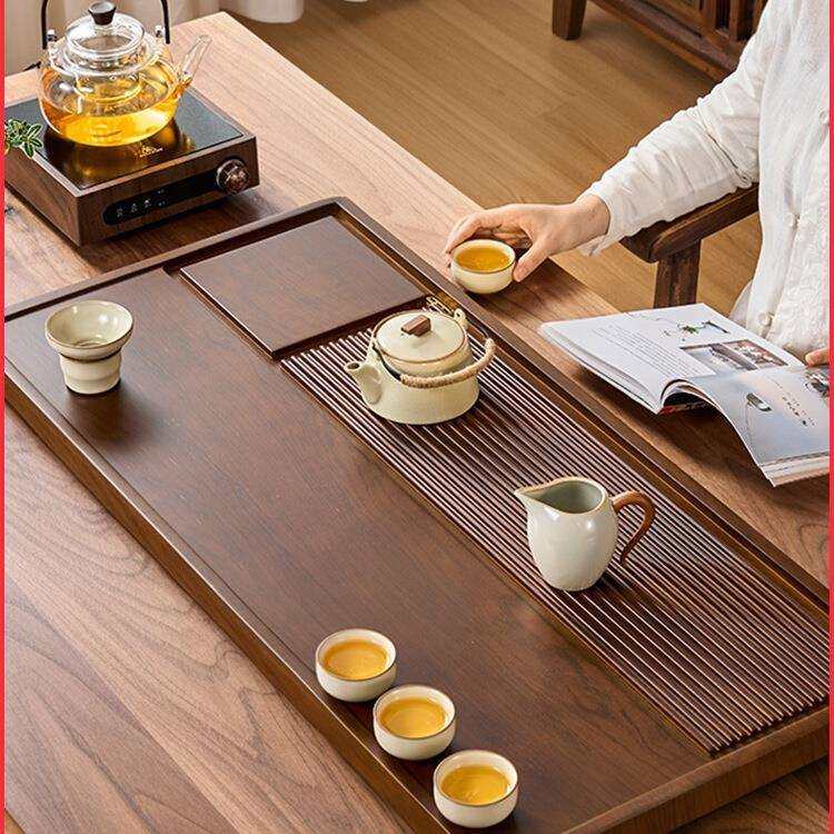 茶盘家用2025新款电木干泡沥水客厅茶具茶台整块实木茶托盘